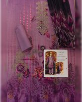 3-PC Unstitched Embroidered Neckline Lawn | E-05